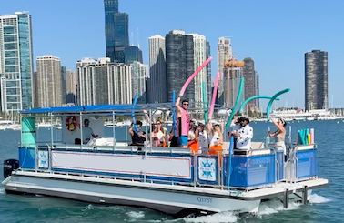 24 Guests Captained Party & Event Boat in Chicago with Bathroom & Aqua mat