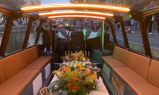 Private boat hire in Amsterdam with captain & bar!