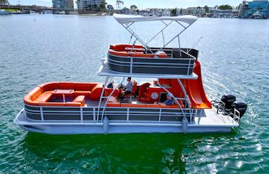 Double Decker Pontoon Boat With Slide- 33'(MAP24-0068)
