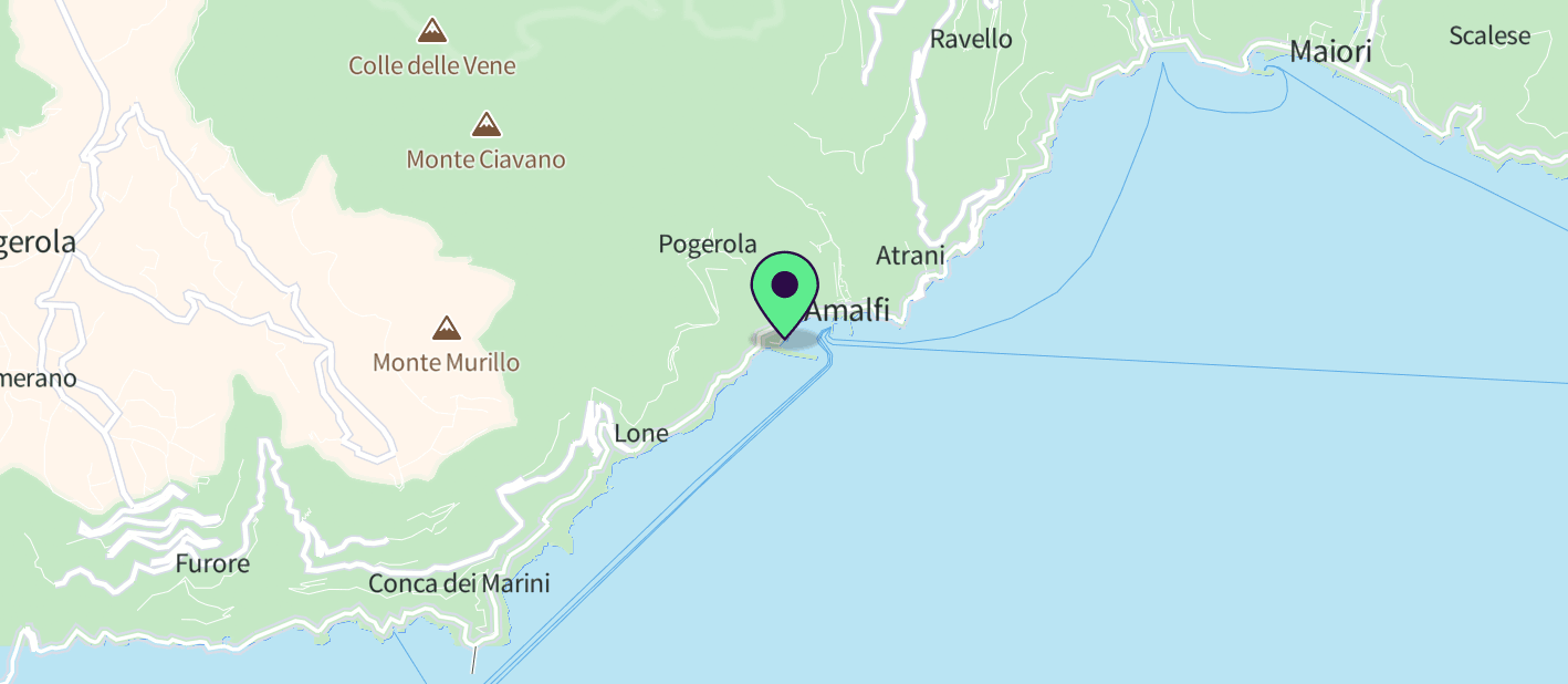 The boat's approximate location on a map