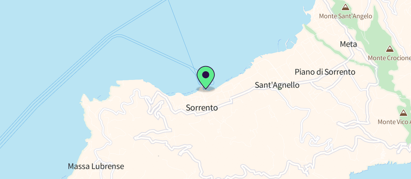 The boat's approximate location on a map