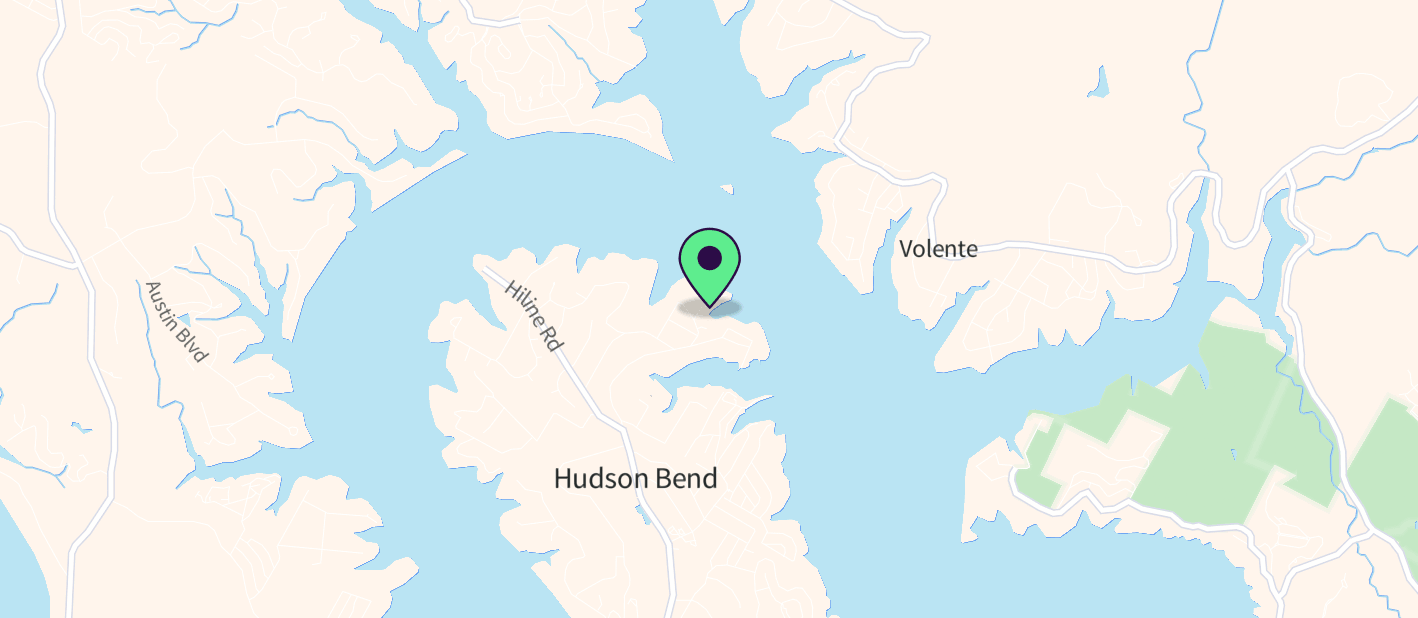 The boat's approximate location on a map