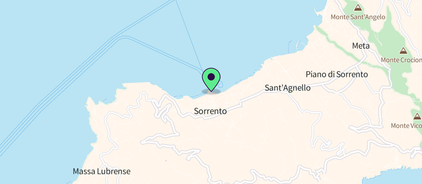 The boat's approximate location on a map