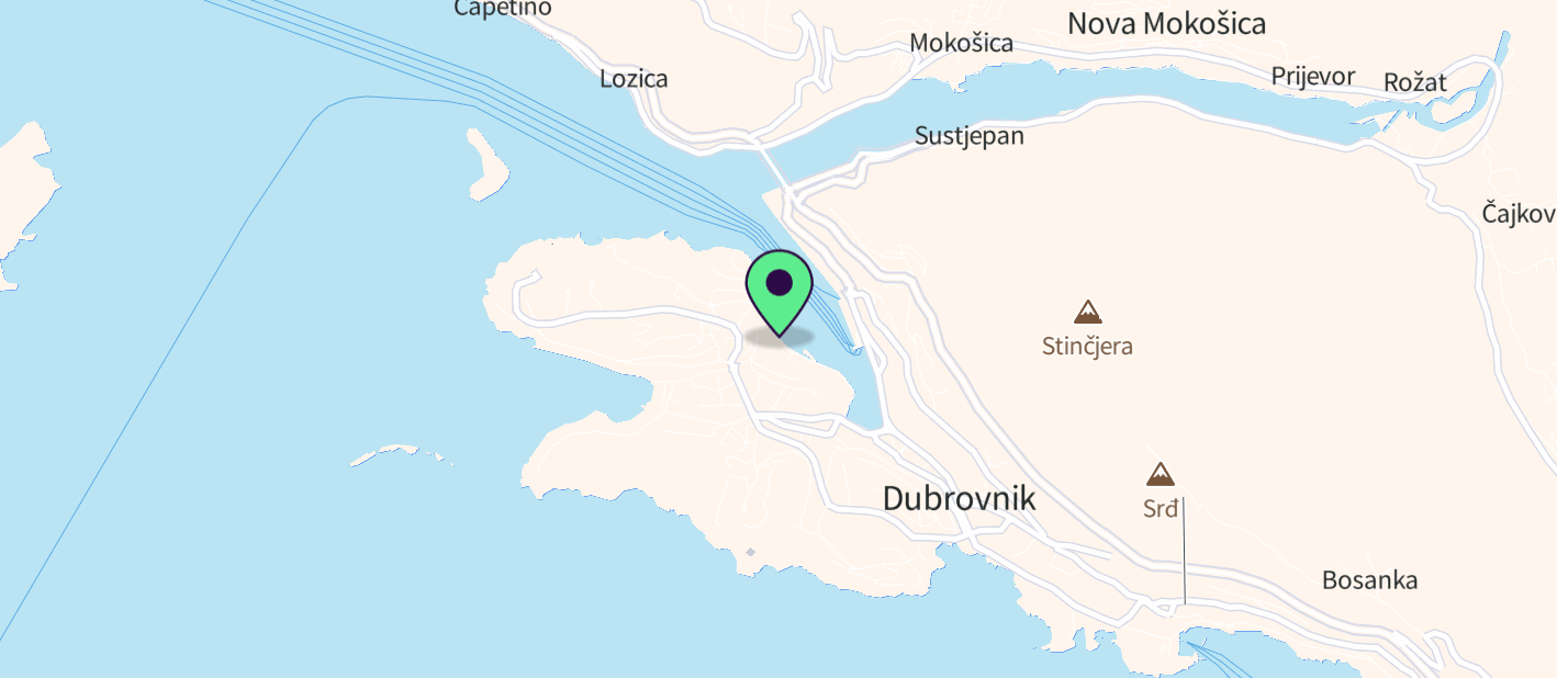 The boat's approximate location on a map