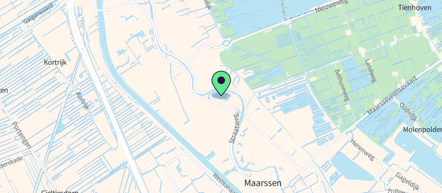 The boat's approximate location on a map
