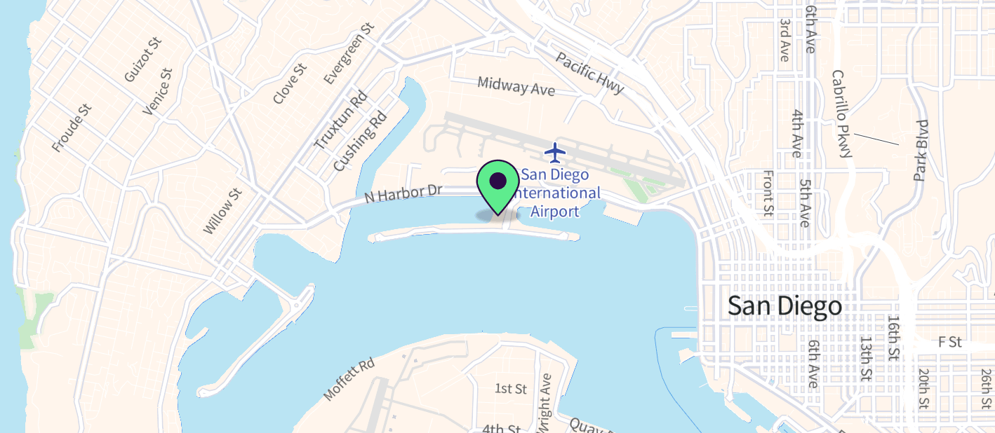 The boat's approximate location on a map