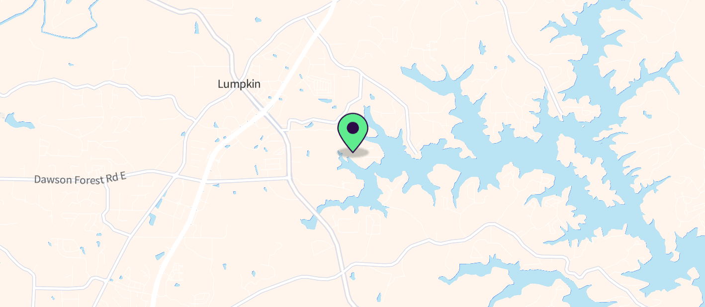 The boat's approximate location on a map
