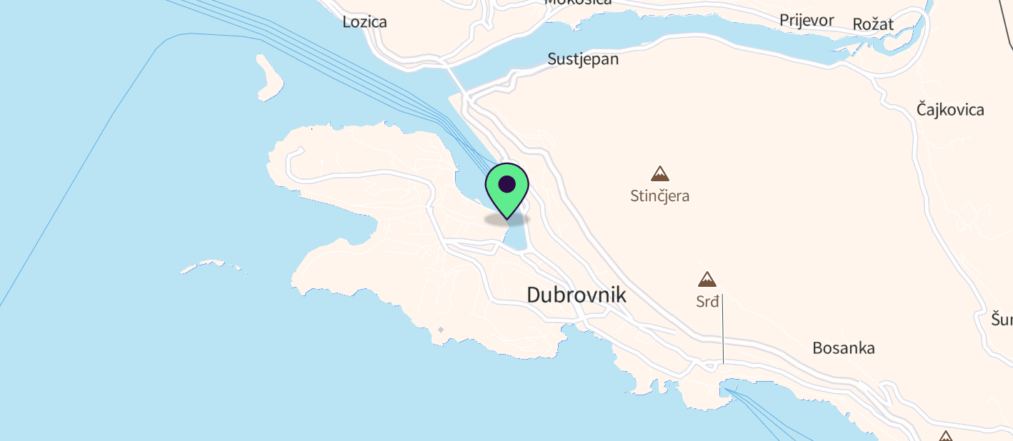 The boat's approximate location on a map