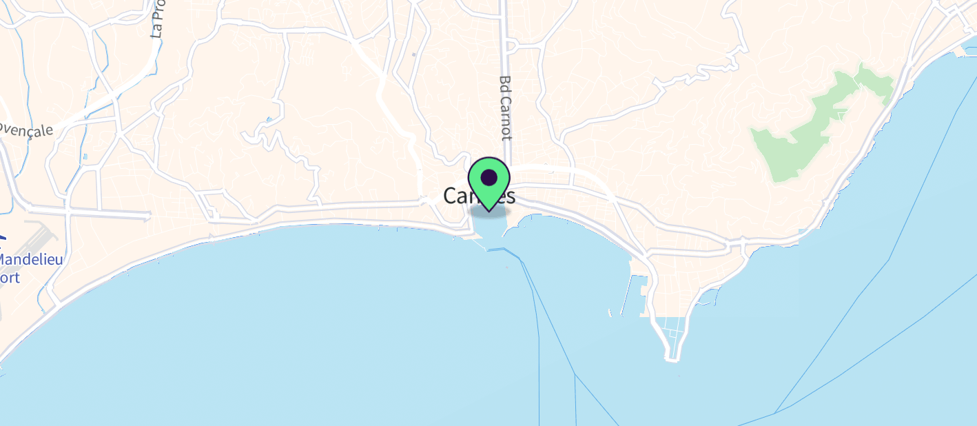 The boat's approximate location on a map