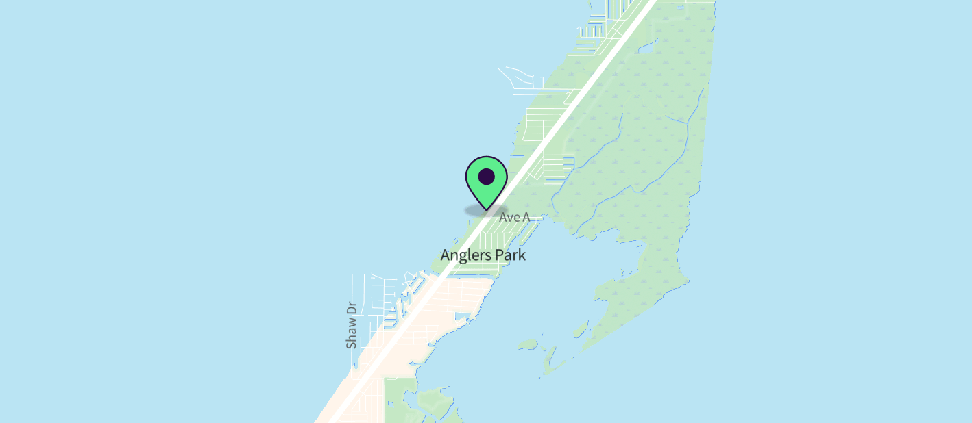 The boat's approximate location on a map