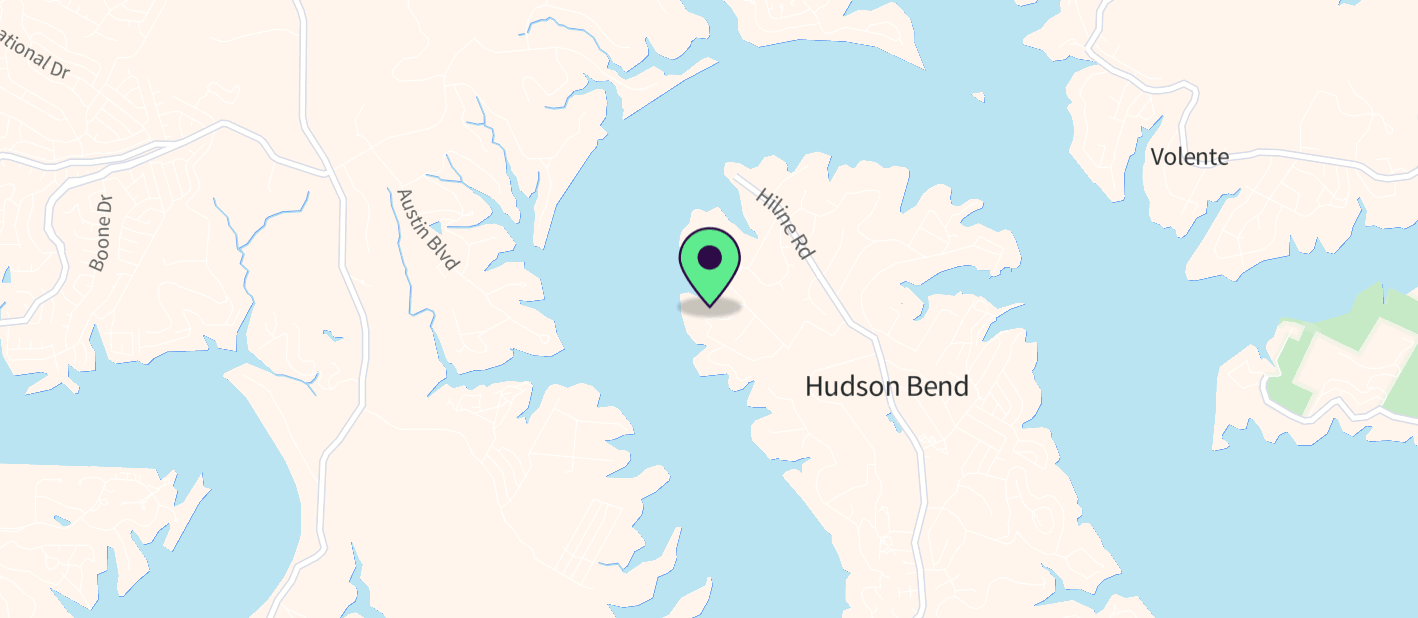 The boat's approximate location on a map